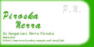 piroska merra business card